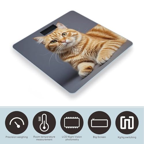 Báscula digital de baño para peso corporal con plataforma amplia miniatura 3