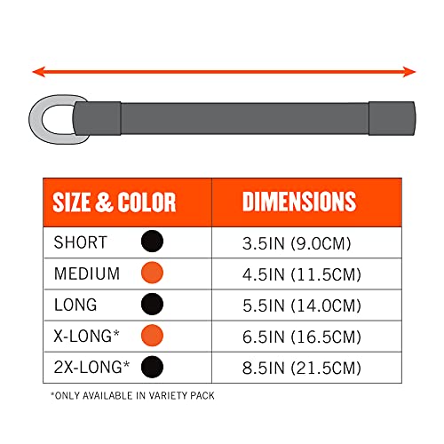 Ergodyne Squids 3700 Web Tool Tail Attachments, 6-Pack, 2 Pounds, Medium Length|4.5,Orange #TOP6