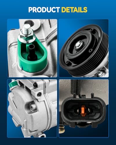 Image of PHILTOP 168308 Air Conditioner AC Compressor with Clutch for Kia Sedona 2015-2021,Sorento 2016-2018 3.3L