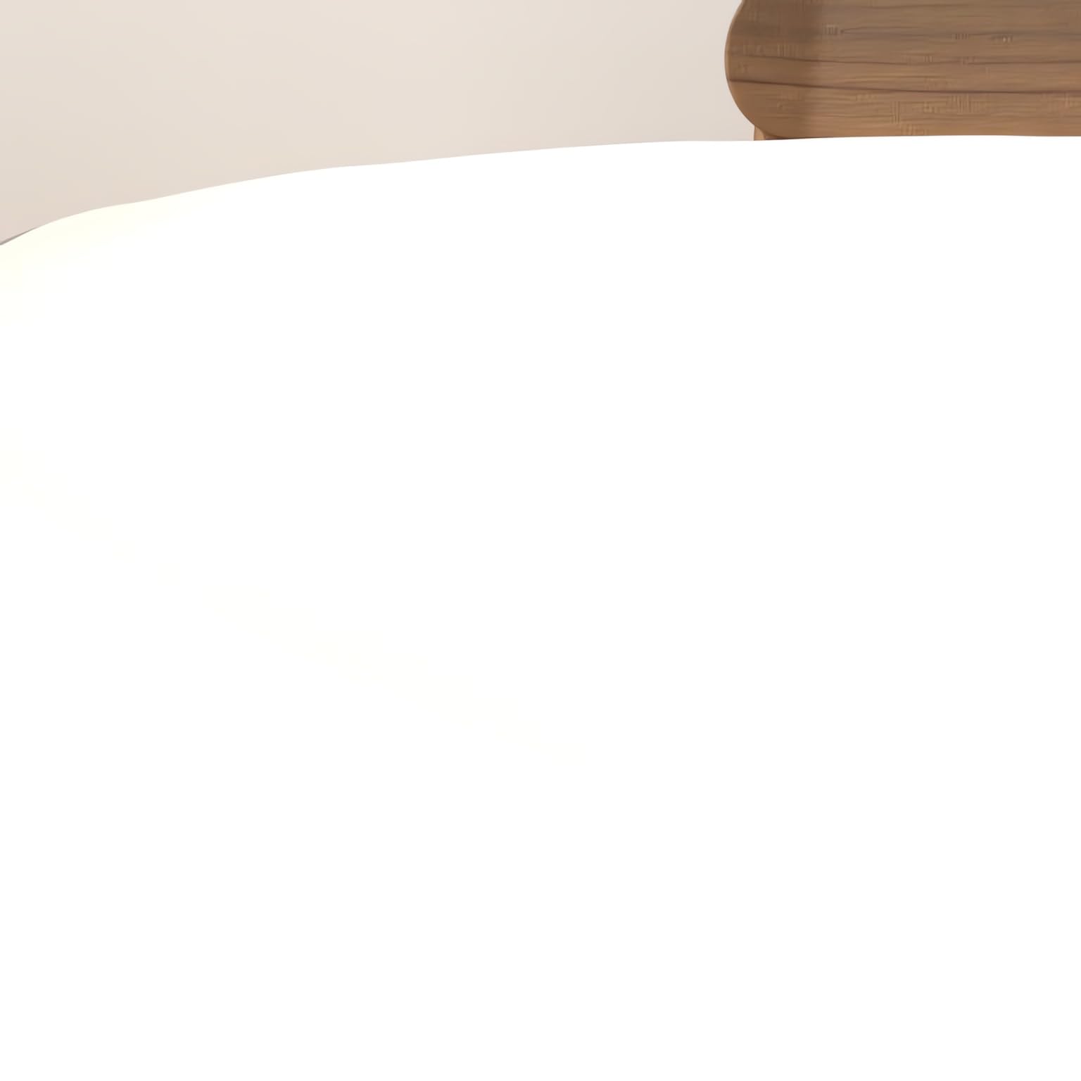 Soleil d'ocre Alix Nappe, Polyester, White, Diameter 300 cm, 118.1 inch (Round) - Image 2