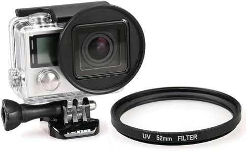 52mm Round UV Lens Filter for Action Camera - 52 mm Thread, Compatible with HERO4/HERO3+