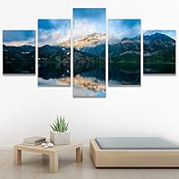 SIGNWIN 5 Panel Canvas Wall Art Calming Waters for Home Decorations Ready to Hang - 60
