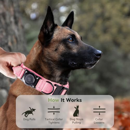 Image of 2026 Upgrade Waterproof Tactical AirTag Dog Collar, Built in AirTag Holder