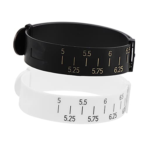 TOPPERFUN 2pcs Wrist Measuring Tool Wrist Sizer Bangle Bracelet Sizer Bracelet Measuring Supply Bracelet Sizing Tool Bangles Inches Sizer Adjustable Bracelet Ring Size Ruler Jewelry Gauge Pu