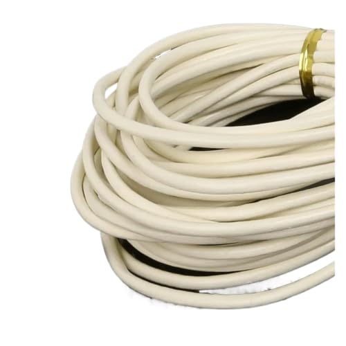 Cordón de cuero de 3mm para crear pulseras artesanales y joyería DIY en color beige de 5 metros 2