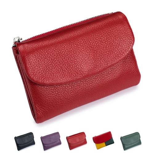 Nsciyise Premium Leather Wallet for Women Red