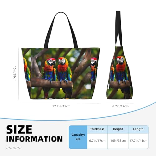 Sac à bandoulière imperméable perroquets colorés idéal pour vos balades urbaines - 3