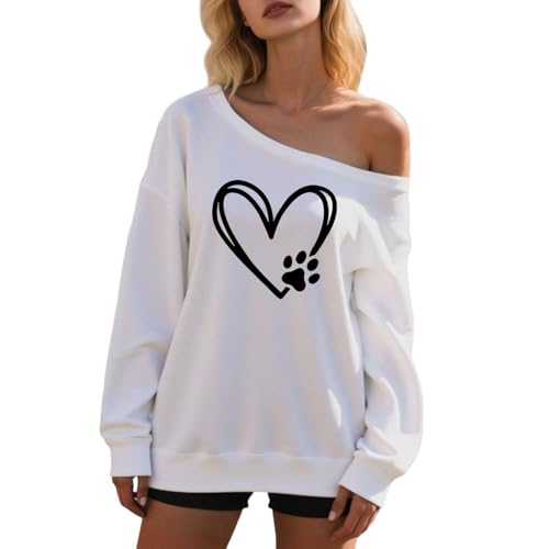 Generisch Camiseta para mujer de gran tamaño, suelta, cuello redondo, camisetas de verano, camisetas de verano, camisetas para mujer, estampadas, informales, blusa, blusa sin hombros, Sudaderas con