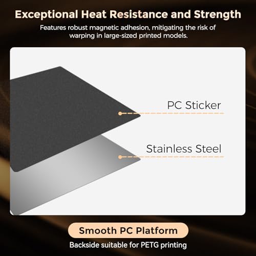 Image of FLASHFORGE Adventurer 5M /Pro /AD5X Smooth PC Plate, Flexible Platform for High-Temperature Filaments Such as ABS, ASA, and PC