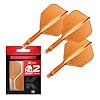 TARGET Darts K Flex Integrated Dart Flights And Shafts, No.2 Orange (Short) | Pack Of 3 K-Flex – No2, Kflex All In One Moulded Dart Flight & Stem | Professional Dart Accessories