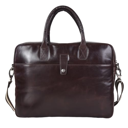 SERGA Real Genuine Leather Laptop Messenger Bag for Men & Women - VICTORY2