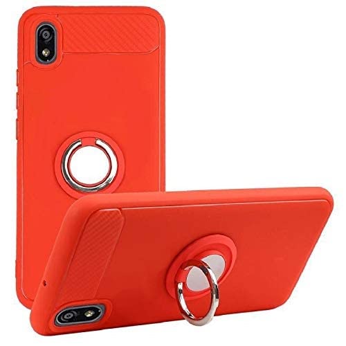 (Verizon) Orbic Maui Case (NOT Tempered Glass Screen Protector), Rotating Ring [Magnetic Car Mount] [360Â°Kickstand] Holder [Fashion] Soft TPU Protection Cover Case for Orbic Maui RC545L (Red)