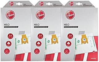 Hoover H60 Vacuum Cleaner Bags, Original, Microfibre, Pure EPA, Anti-Odour System with Activated Carbon, compatible with Hoover Cylinder Vacuums, 4 Pieces *3 packs