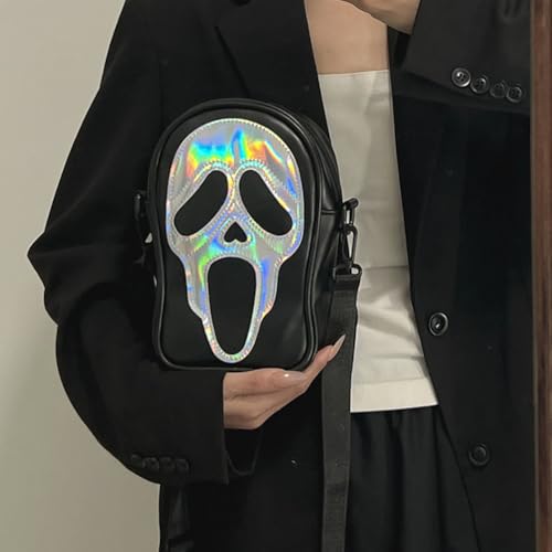 Halloween Crossbody Bag Reflective Ghost Face Purse for Women Men Halloween Accessories4