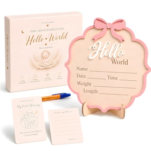 Baby Name Sign For Nursery – Hello World Newborn Sign