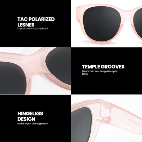 Image of Xfeel Polarized Over Glasses Sunglasses for Women Fitover Sun Glasses | Sunglasses that Fit Over Glasses, UV400 Protection, Outdoor Driving Shades, Over Reading /Prescription Glasses Sunglasses