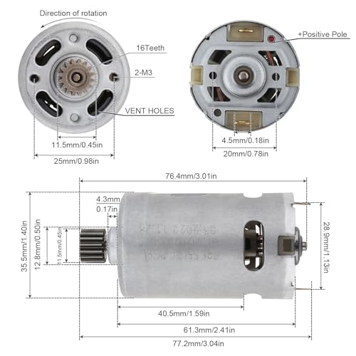 Moteur RS550 16 dents : résolvez les baisses de puissance de visseuse - 4