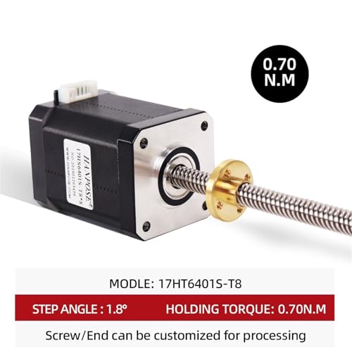 Moteur pas à pas 17HS6401S-T8 avec axe vis à plomb usiné de 100mm - 5