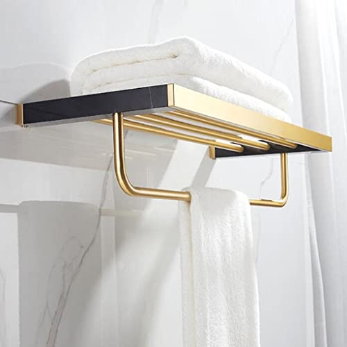 Étagère de salle de bain or pour optimiser les petits espaces