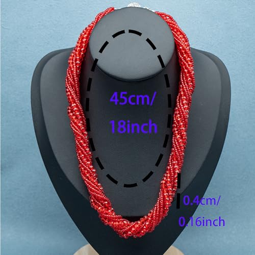 Collar de cristal artificial multicolor pulsera mujer joyería hecha a mano 6