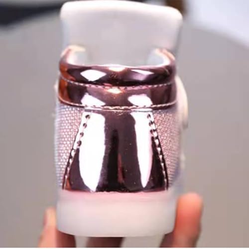 Baby Infant Gold Glitter Lights up Sneakers Hook Loop Flat Non Slip Walking Sport Shoes Toddler Newborn Casual Sneakers3