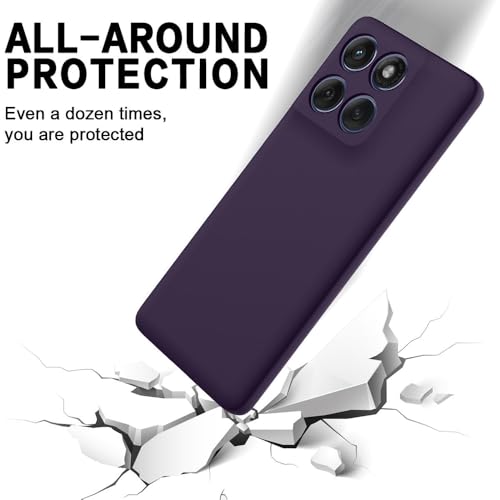 Image of Back Cover for Motorola Moto Edge 60 Pro 5G | Full Camera Protection | Premium Liquid Silicon Case | Flexible Bumper Case for Motorola Moto Edge 60 Pro 5G (Purple)