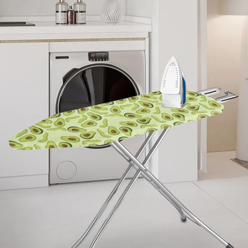 Image of Novelty Ironing Board Cover, Cute Avocado Print 15x54 Ironing Board Cover, Stain Resistant and Non Slip, Elastic Edges,Fashion Home Decoration