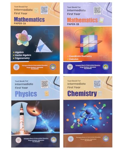Image of Textbook For Intermediate 2026 Edition First Year (MPC) Mathematics Paper - IA & IB & Physics & Chemistry (Set Of 4 Books)