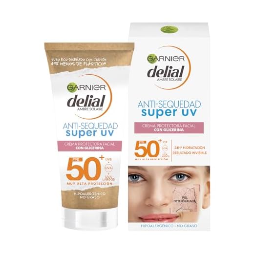 GARNIER DELIAL Sensitive Advanced - Crema Facial Hidratante Alta Protección Solar IP50+ - 50 ml