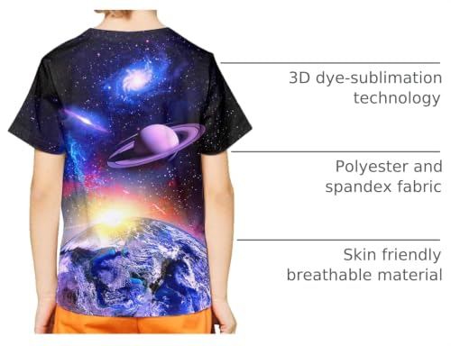 Image of LAIDIPAS Boys Girls 3D Graphic T-Shirt Short Sleeve Tops Tees 6-16 Years