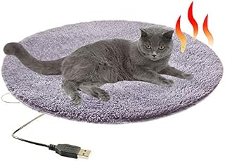 Pet Heating Pad Electric Mattress Blanket For Dog Cat Waterproof Constant Heating 28/82 Soft Warm Bed with Chew Resistant Usb CableWhite