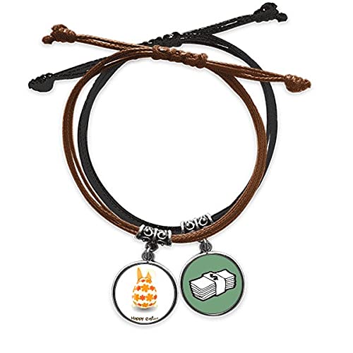 Pulsera de pascua con conejo de cuero como regalo de semana santa