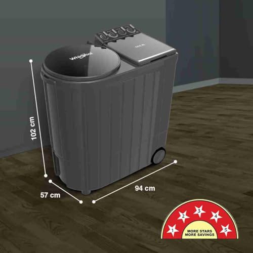 Image of Whirlpool 10 kg 5 Star Semi Automatic Top Load Washing Machine Grey (ACE XL 10 GREY DAZZLE)