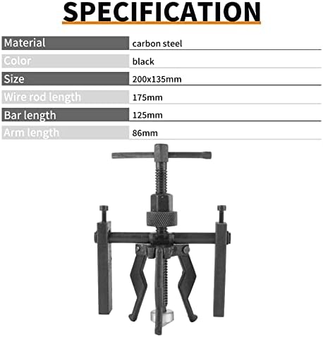 3 Jaw Inner Bearing Puller, Keenso 45 Carbon Steel 3 Jaw Inner Bearing Puller Tool Kit Heavy Duty Automotive Manual Machine Extractor
