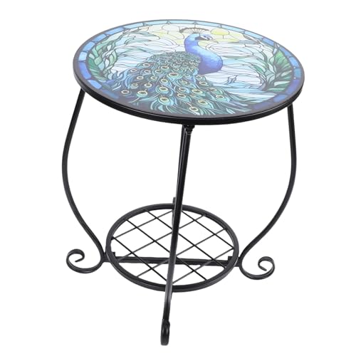 Table basse ronde double plateau en métal pour optimiser les petits espaces - 4
