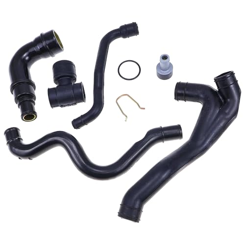 Image of LEVANLIGHT Engine Crankcase Breather Hose Pipe Replacement Kit Fit for VW Go lf Bo ra Je TTA MK4 1.8T, Au di A3 A4 A6 TT 1.8T, SE AT Le on Ibi za, SKO DA Oc ta via | Replace#06A103213F 06A103213AF