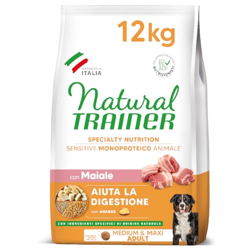 Natural Trainer Sensitive No Gluten Cibo per Cani Adulti con Maiale - 12kg