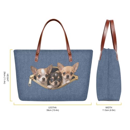 Image of Top Handle Purse for Women, Large Tote Handbag With PU Wallet Set, Gift for Mom