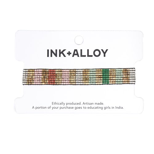 INK + ALLOY Beaded Bracelets for Women, Alex Boho Luxe Seed Bead Stretch Small Stackable Bracelet, Handmade Jewelry for the Modern Bohemian, .5-Inch Width4