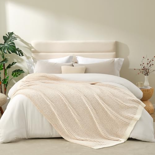 Plaid gaufré orange en microfibre de qualité supérieure réversible - 2