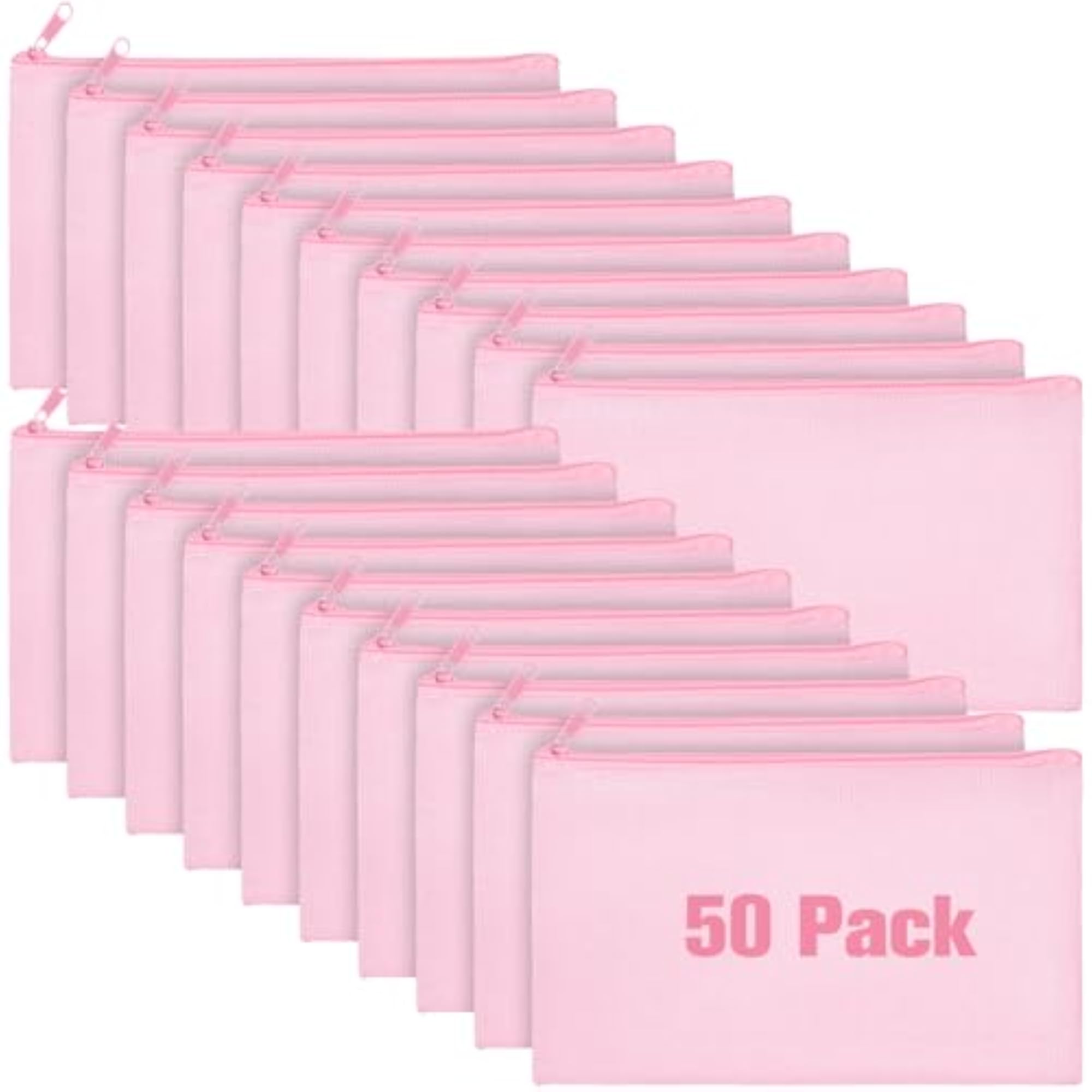 50 Pcs Canvas Zipper Pouch Bulk Gift, Perfect for DIY Projects