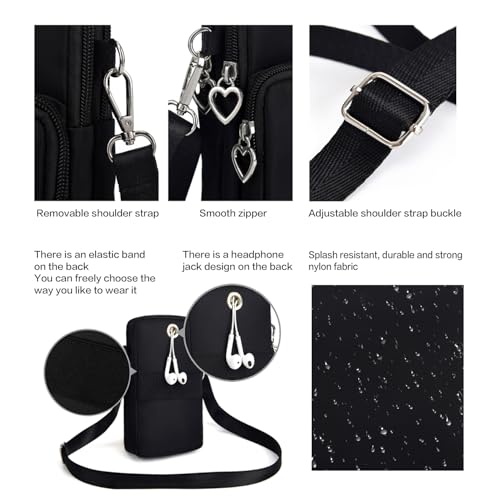 Crossbody Bag for Women - Small Phone Purses with Crossbody Strap Wallet - Lightweight Nylon Arm Bag for Essentials4