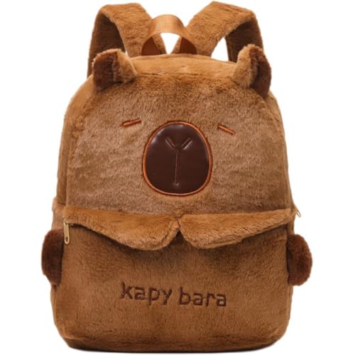 Sac à dos en peluche capybara cartable mignon et doux
