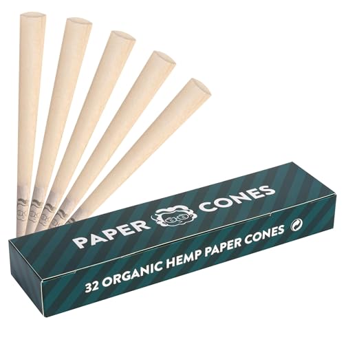 Grannys Premium King Size Cones 32 Stück | 109 mm | Konisch gedrehte Papierhülsen | Vorgefertigt | Mit Papiertip