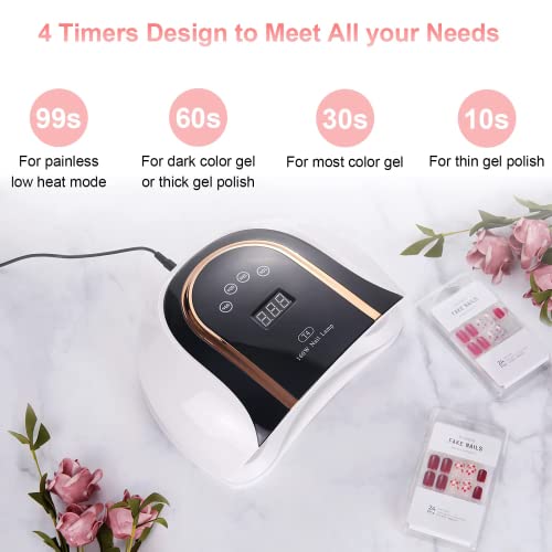 Aokyom 220W Lampada per Unghie,57 LED Lampada a