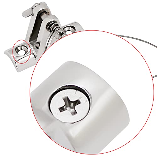 Shenghuiss 2 Pack Boat Bimini Top Deck Hinge Fitting Concave Base Marine 316 Stainless Steel Bimini Top Hardware,Bimini Top 90° Hinge Bimini Brackets With Quick Release Pins And Lanyard #TOP3