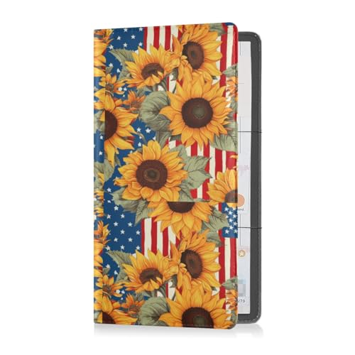 Passport Holder Women Abstract Striped PU Leather Covers Travel Accessory 5.7 x 4.3in