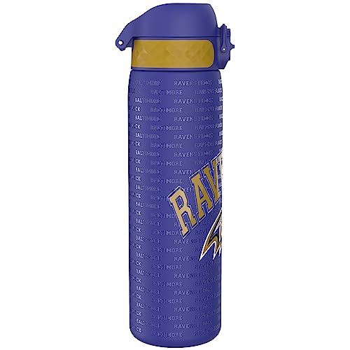 Ion8 NFL Baltimore Ravens Lightweight Steel Water Bottle, 600 ml/20 oz, Non-Insulated, Leak Proof, Easy to Open, Secure Lock - Image 4