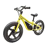 Massimo Motor 24V 350w Electric Balance Bike, Dirt Bike for Kids E13 w/Adjustable Seat Height 16' Large Wheel Aluminum Body Frame Up to 6 Hours Long Range Metal Rear Rim (Yellow)