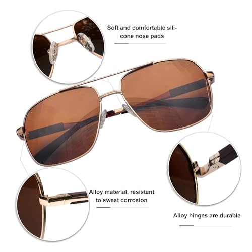 La mejor selección de Lentes Dorados Hombre para comprar hoy. 27 Imagen adicional